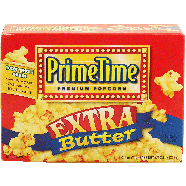 Prime Time  extra butter flavor microwave popcorn, 3-2.6 oz bags,7.8oz