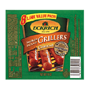 Eckrich Grillers cheddar smoked sausage, 8-count 14oz