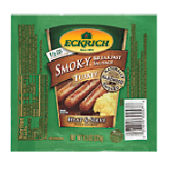Eckrich Smok-Y breakfast sausage, turkey, naturally hardwood smok8.3oz