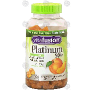 vita fusion Platinum 50+ age essential multivitamin, gummy, natur 100ct
