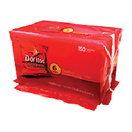 Doritos  nacho cheese flavored tortilla chips, 6-individual bags  6oz
