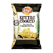 Lay's Kettle Cooked sea salt & cracked pepper extra crunchy potat8.5oz