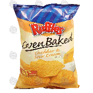 Ruffles Oven Baked cheddar & sour cream flavored potato chips 6.25oz