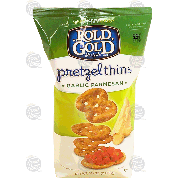 Rold Gold pretzel thins garlic parmesan flavor  8.25oz