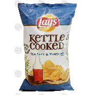 Lay's Kettle Cooked sea salt & vinegar flavored potato chips  8oz