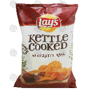 Lay's Kettle Cooked mesquite bbq flavored potato chips  8oz