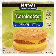 Morningstar Farms Breakfast Sandwiches sausage, egg & cheese; v14.8-oz