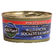 Wild Planet  sockeye salmon, wild pacific, boneless & skinless 6oz