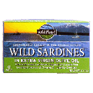 Wild Planet  wild sardines in extra virgin olive oil 4.375oz