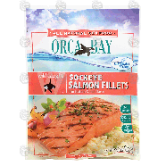 Orca Bay  wild caught sockeye salmon fillets, firm texture & rich 10oz