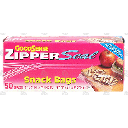 Goodsense Zipper Seal snack bags, 6 1/2 in x 3 1/4 in  50pk