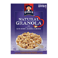 Quaker Cereal 100% natural granola oats honey & raisins 28oz