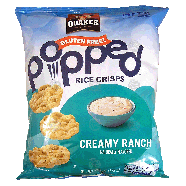 Quaker Popped creamy ranch rice crisps 6.06oz