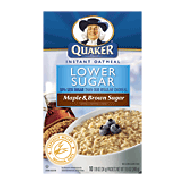 Quaker Lower Sugar 50% less sugar maple & brown sugar flavor ins11.9oz