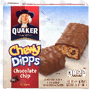 Quaker Dipps chocolate covered chocolate chip granola bars, 6 cou6.5oz