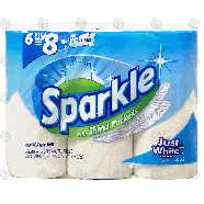 Sparkle  paper towels with thirst pockets, 2-ply, 6 big rolls, pick 6pk