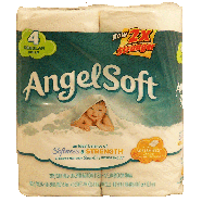 Angel Soft Softness & Strength unscented 2-ply bathroom tissue  4pk