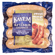 Kayem Artisan Sausage sweet sausage with italian herbs, basil & fe12oz