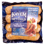 Kayem Artisan Sausage sweet pepper provolone, hardwood smoked with12oz