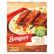 Banquet  asian style rice bowl; sweet & tangy bbq sauce over a 7.25-oz