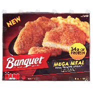 Banquet Mega Meal boneless fried chicken, seasoned fried chicken 12-oz