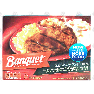 Banquet  salisbury steak meal, creamy mashed potatoes, sweet c11.88-oz