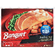 Banquet  turkey meal; with gravy and dressing, creamy mashed pota10-oz