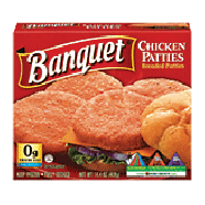 Banquet  breaded frozen chicken patties, fully cooked 14.4-oz