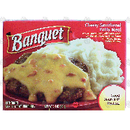 Banquet  cheesy smothered patty meal; pork & turkey patty in che7.1-oz