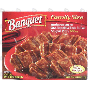 Banquet Family Size barbecue sauce and boneless pork riblet shape26-oz
