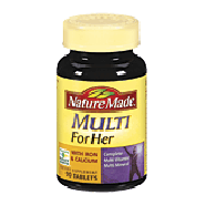 Nature Made Multi Vitamin/mineral Supplement multi for her w/iron  90ct