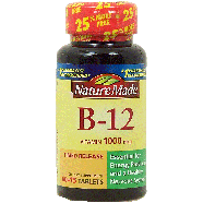 Nature Made  b-12 1,000 mcg, timed release dietary supplement tabl 75ct