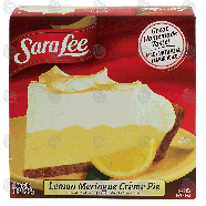 Sara Lee  lemon meringue creme pie made with a crunchy cookie cru23-oz