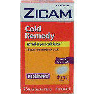 Zicam RapidMelts homeopathic cold remedy cherry flavor  25ct