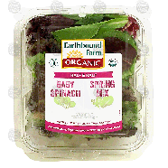 Earthbound Farm organic half & half; baby spinach, spring mix 5oz