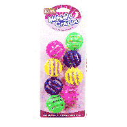 Hartz Midnight Crazies plastic balls with bells inside 8ct