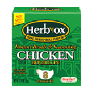 Herb-Ox Bouillon Packets Chicken Instant Broth & Seasoning 8 Ct 1.13oz