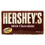 Hershey's  milk chocolate candy bar, giant bar  7oz