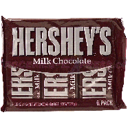Hershey's  milk chocolate candy bars, 6-count  9.3oz