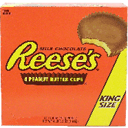 Reese's King Size milk chocolate peanut butter cups, 4 cups per pa24ct