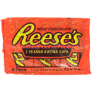 Reese's  milk chocolate peanut butter cups, 6-bi-packs  9oz