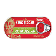 King Oscar Anchovies Flat Fillets In Olive Oil  2oz