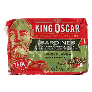King Oscar  sardines in extra virgin olive oil with spicy cracke3.75oz