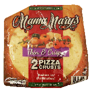 Mama Mary's  pizza crusts, thin & crispy, 2 crusts, refrigerate af 16oz