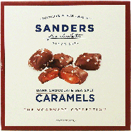 Sander's fine chocolatier dark chocolate sea salt caramels; The Woo7oz