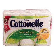 Cottonelle Gentle Care 1-ply toilet paper with aloe & e, 12 double12pk