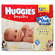 Huggies Snug & Dry baby diapers, size 1, 8 to 14-lb. 156ct