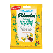 Ricola  cough suppressant throat drops, original flavor 21ct