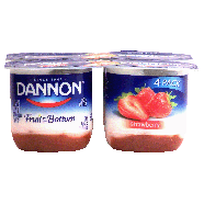 Dannon Fruit on the Bottom lowfat yogurt, strawberry, fruit on the 4pk