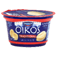 Dannon Oikos traditional banana cream greek yogurt 5.3oz